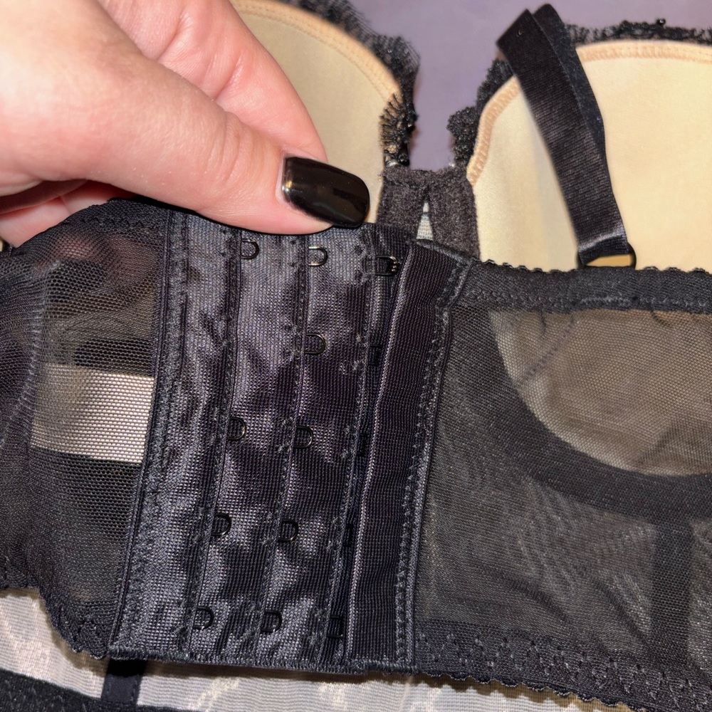Bebe Bustier Sequin Bra Top - Picture 3 of 5